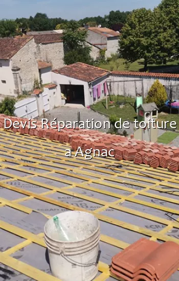 Devis Réparation de toiture a Agnac