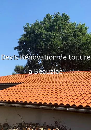 Devis Rénovation de toiture a Beauziac