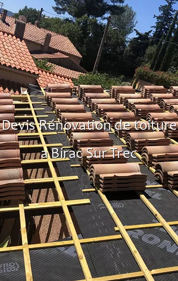 Devis Rénovation de toiture a Birac Sur Trec