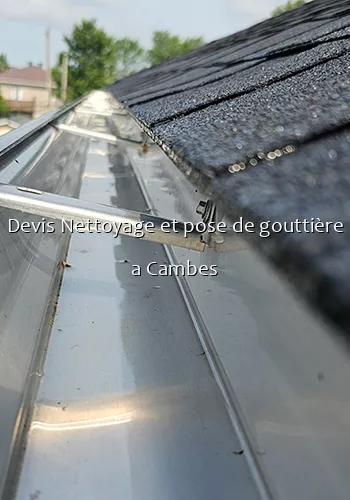 Devis Nettoyage et pose de gouttière a Cambes