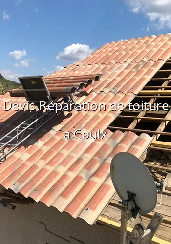 Devis Réparation de toiture a Coulx