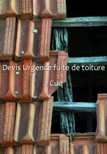 Devis Urgence fuite de toiture a Cuq