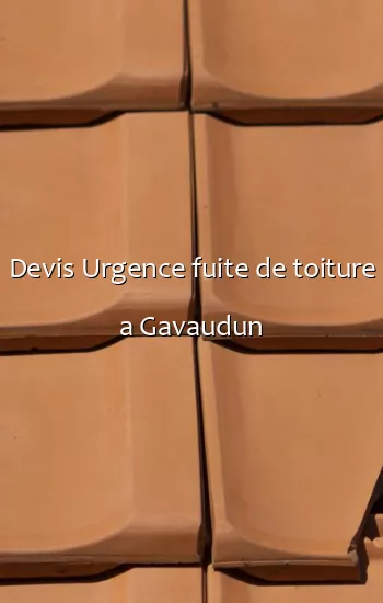 Devis Urgence fuite de toiture a Gavaudun