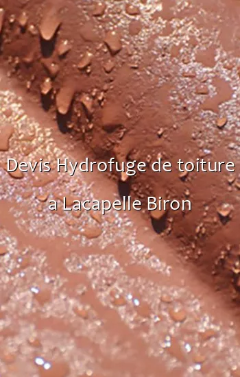 Devis Hydrofuge de toiture a Lacapelle Biron