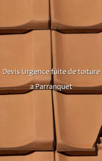 Devis Urgence fuite de toiture a Parranquet