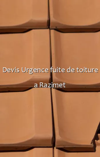 Devis Urgence fuite de toiture a Razimet