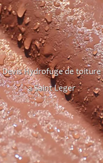 Devis Hydrofuge de toiture a Saint Leger