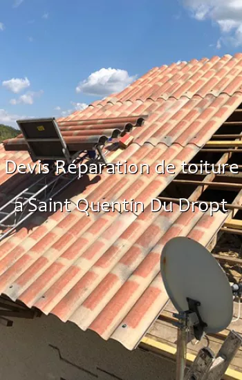 Devis Réparation de toiture a Saint Quentin Du Dropt